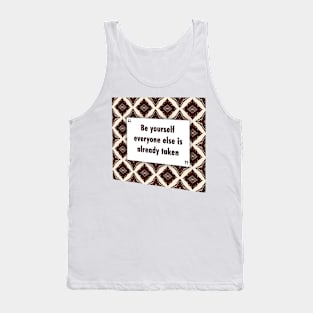 Be yourself everyone ikat Tank Top